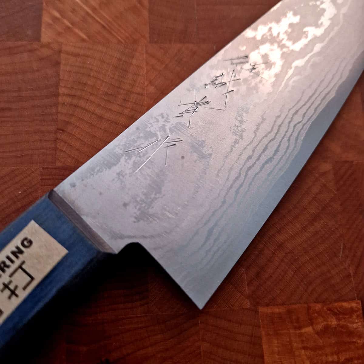 14,5cm Mini Santoku, Blå Damask VG10 - TANAKA — bilde 2