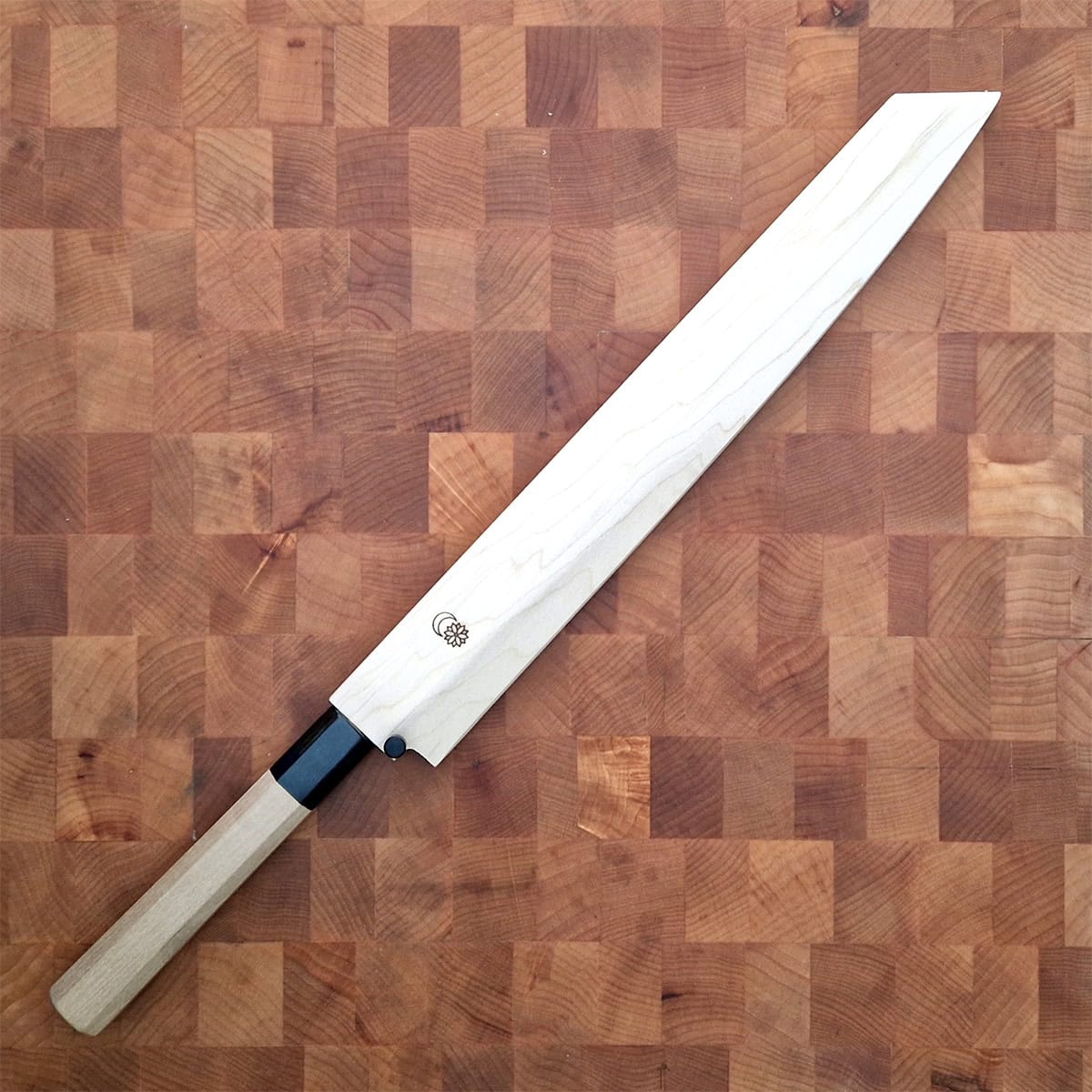 30cm Kiritsuke Yanagiba, Shirogami II, inkl Saya - SAKAI KIKUMORI — bilde 4