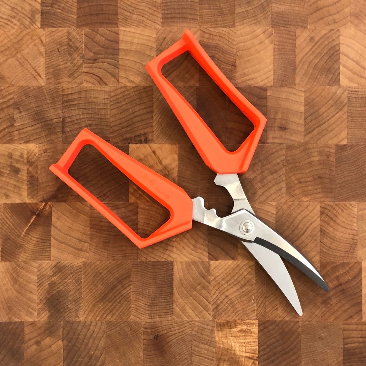 Saks, kjøkkensaks orange håndtak - Tomita Cutlery — bilde 2