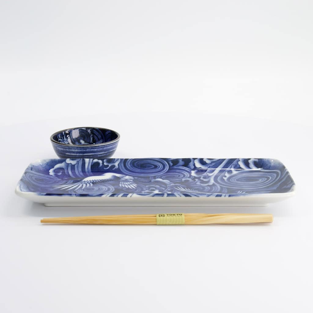 Japonism sushisett, Blå, 3 deler i gaveeske - Tokyo design studio — bilde 2