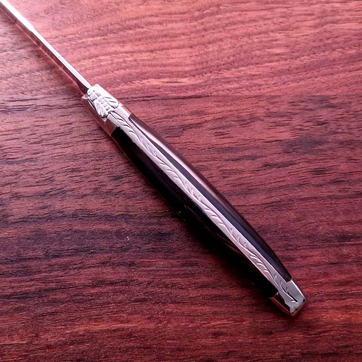 Biffkniver 2. stk sort horn - Forge de Laguiole — bilde 4