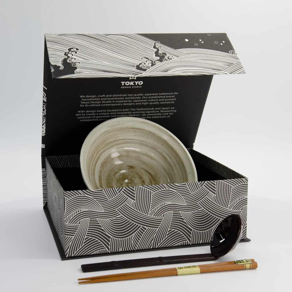 Ramen Skål "Hakeme" i gaveseske, 3 deler - Tokyo design studio — bilde 1