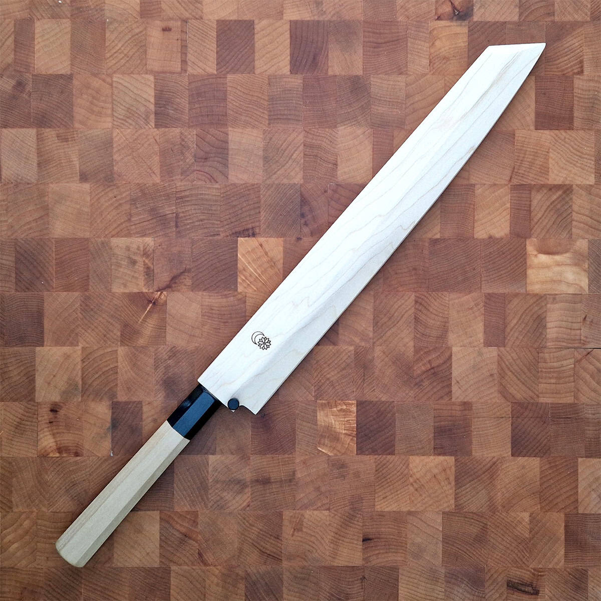 30cm Kiritsuke Yanagiba, Shirogami II, inkl Saya - SAKAI KIKUMORI — bilde 2