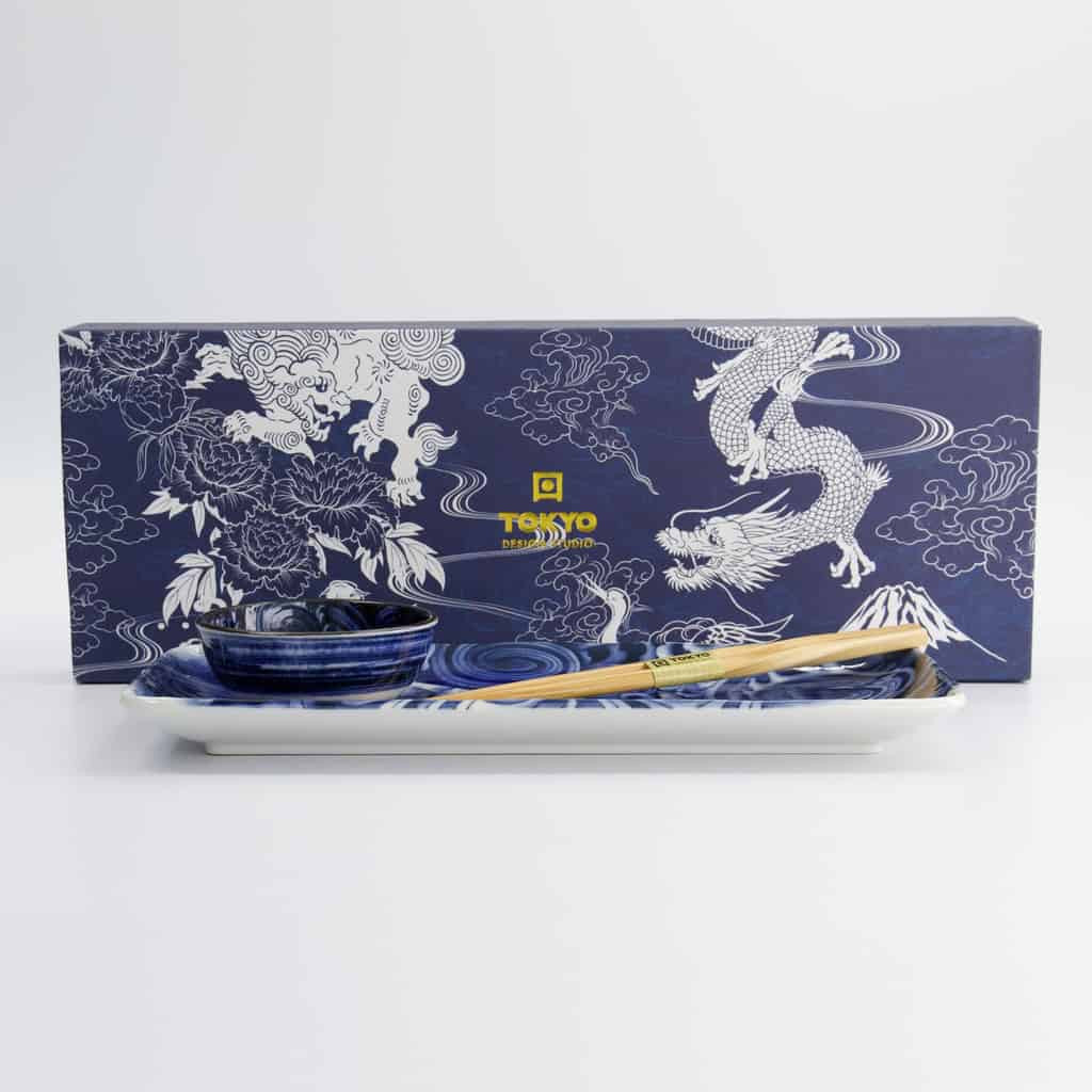 Japonism sushisett, Blå, 3 deler i gaveeske - Tokyo design studio — bilde 4