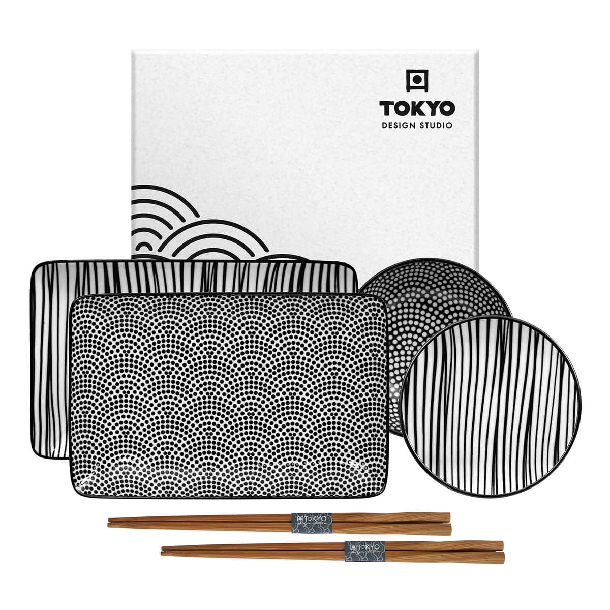 Nippon Black Sushisett 6 deler i gaveeske - Tokyo design studio — bilde 1