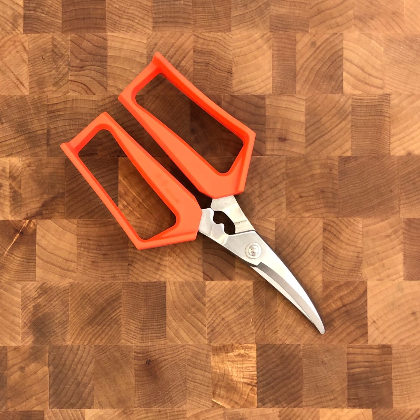 Saks, kjøkkensaks orange håndtak - Tomita Cutlery — bilde 1