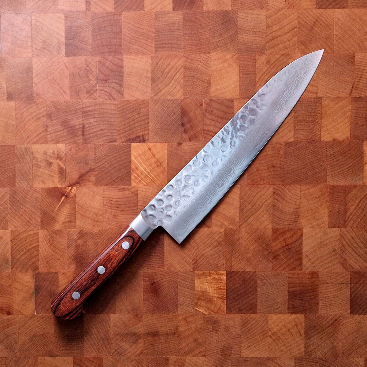 21cm Kokkekniv VG10, Hamret/Damask - HARUYUKI