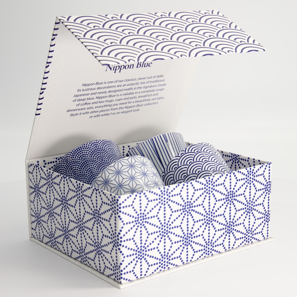 Nippon Blue Tekopper (4 stk.) i gaveeske - Tokyo design studio — bilde 4