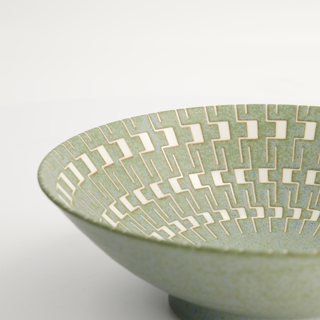 Mønstret Ramen Skål "Green Maze" - Tokyo design studio — bilde 3