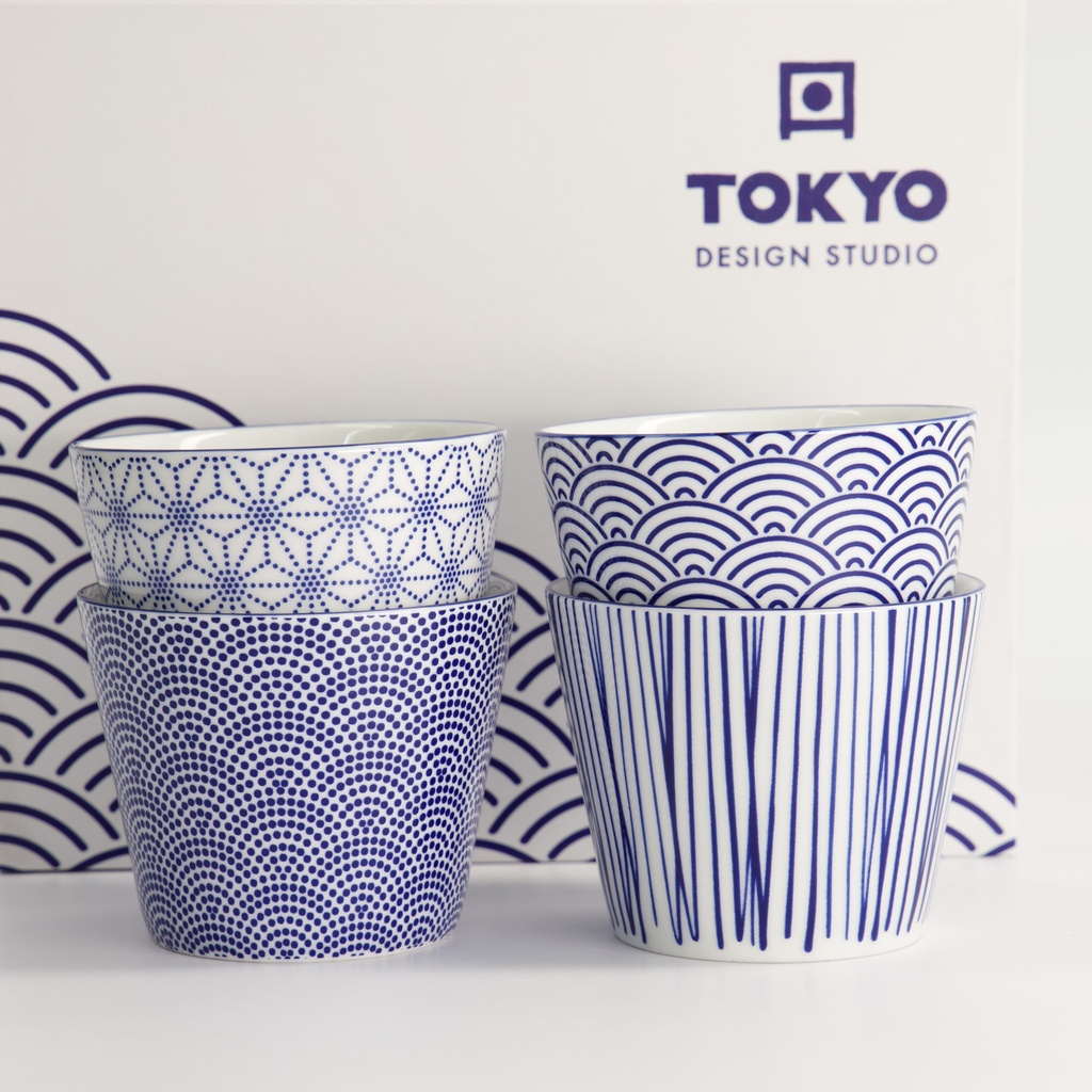 Nippon Blue Tekopper (4 stk.) i gaveeske - Tokyo design studio — bilde 2