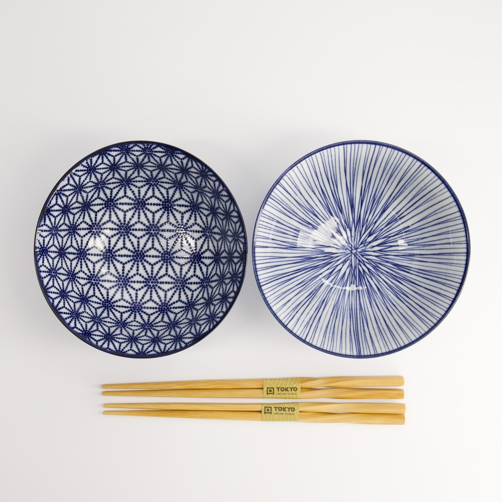 Nippon Blue Tayo skålsett med spisepinner - Tokyo design studio — bilde 4