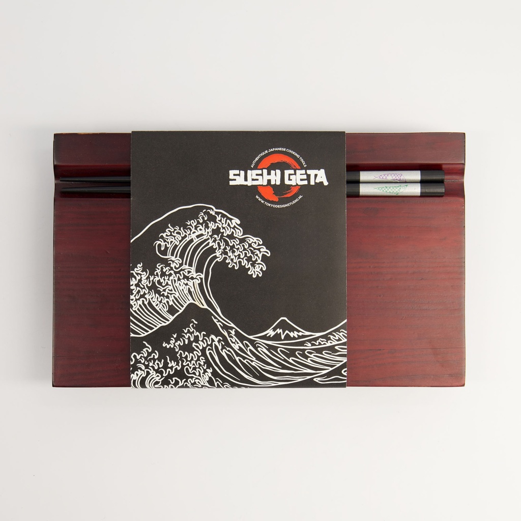 Sushi servingsfat med 1. sett spisepinne 24x18x3cm - Tokyo design studio — bilde 2