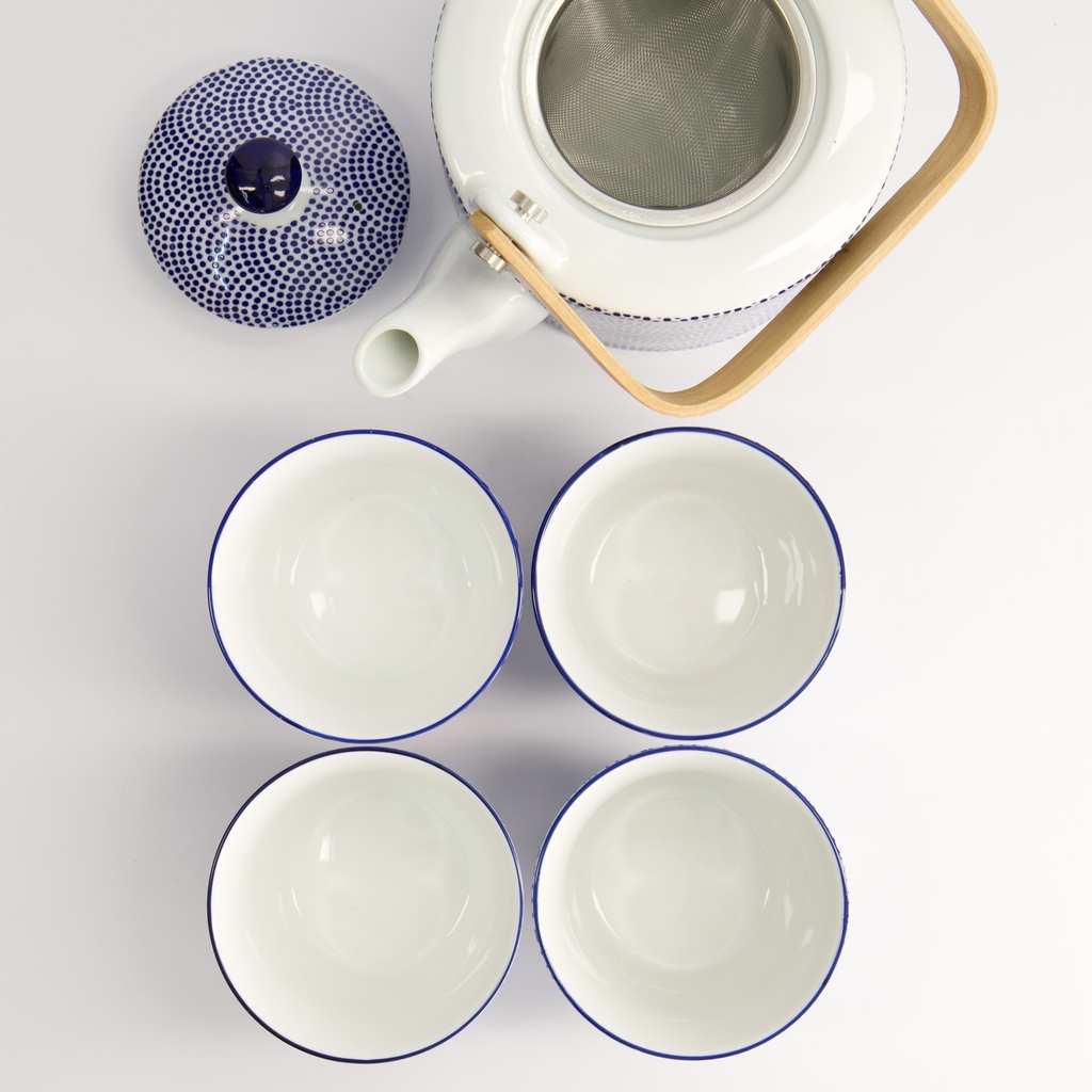 Nippon Blue Te sett i gaveeske, tekanne og 4 tekopper - Tokyo design studio — bilde 4