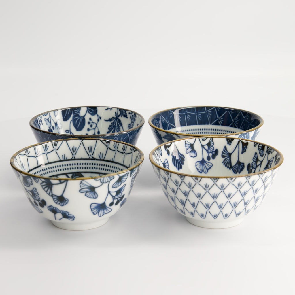 Flora Japonica Ris Skåler, Gaveeske 4 stk blandet mønster - Tokyo design studio — bilde 4
