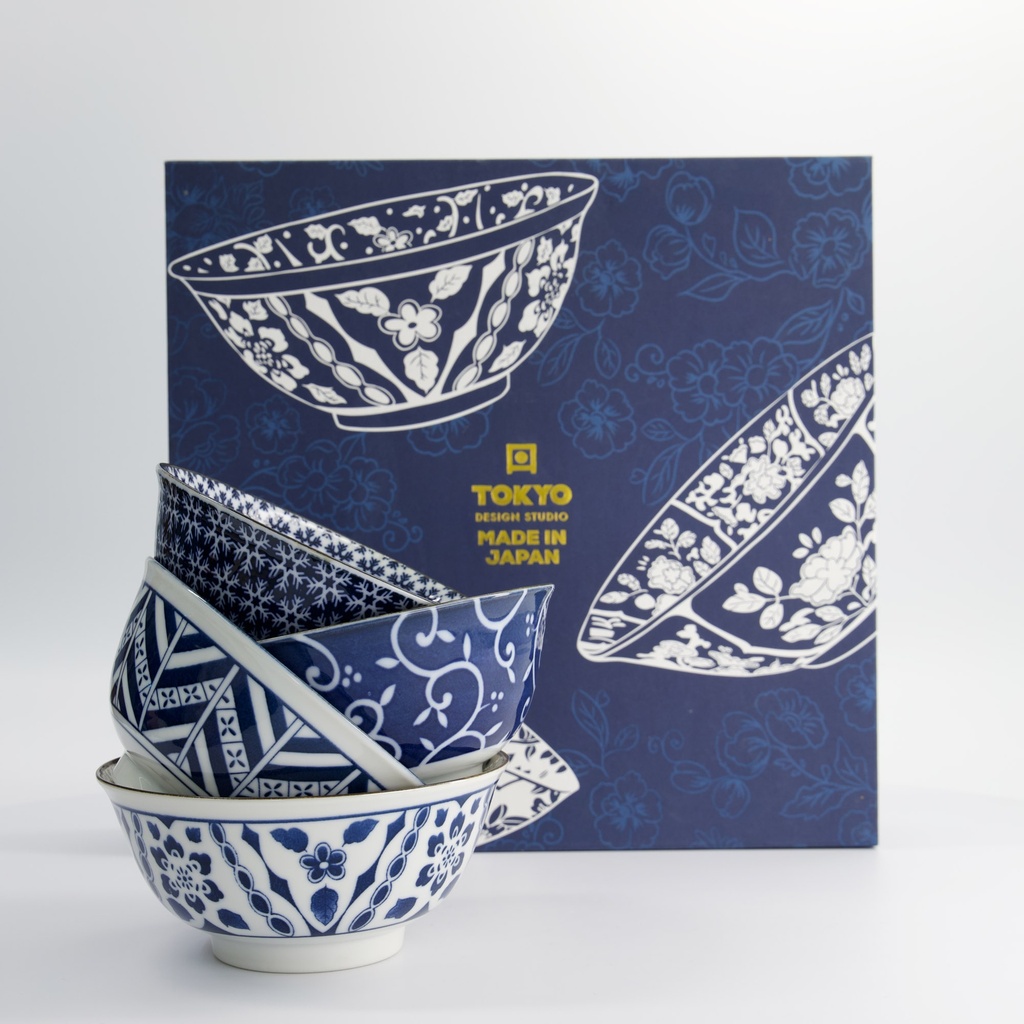 Mønstret Tayo Skåler (4 stk.) i gaveeske - Tokyo design studio — bilde 3