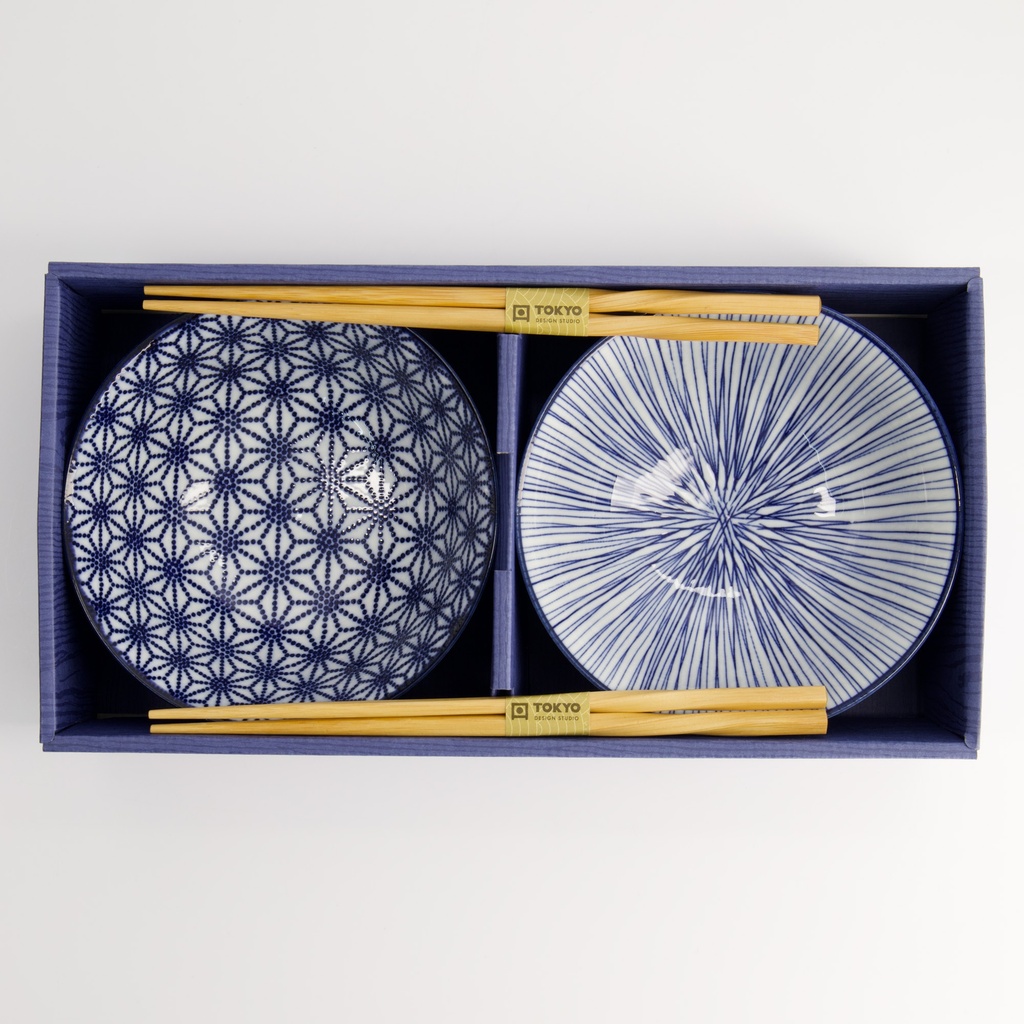 Nippon Blue Tayo skålsett med spisepinner - Tokyo design studio — bilde 3