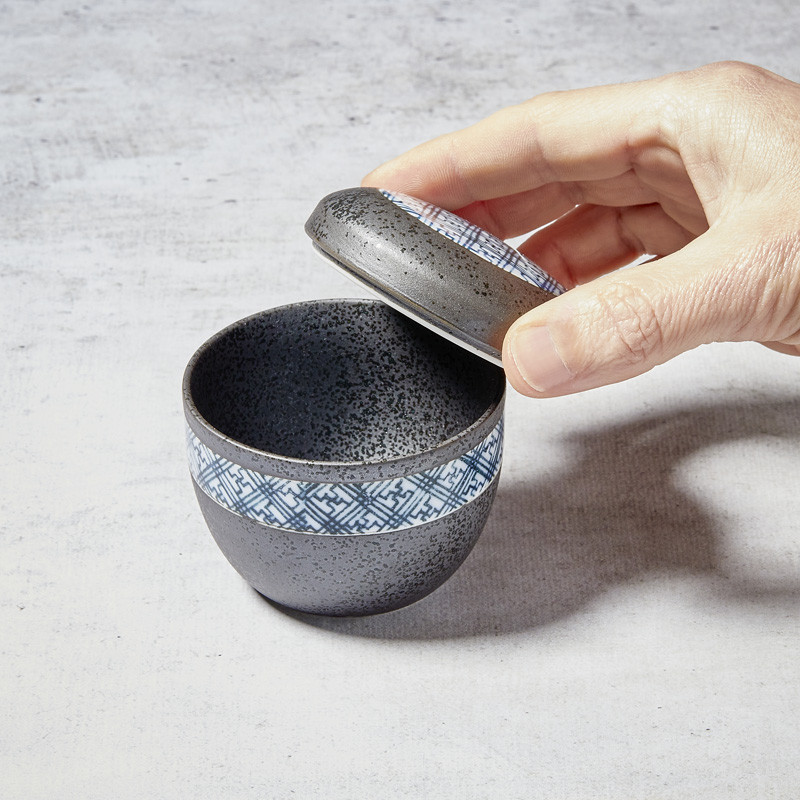 Skål "Chawan Mushi", svart- Nishikidori — bilde 3