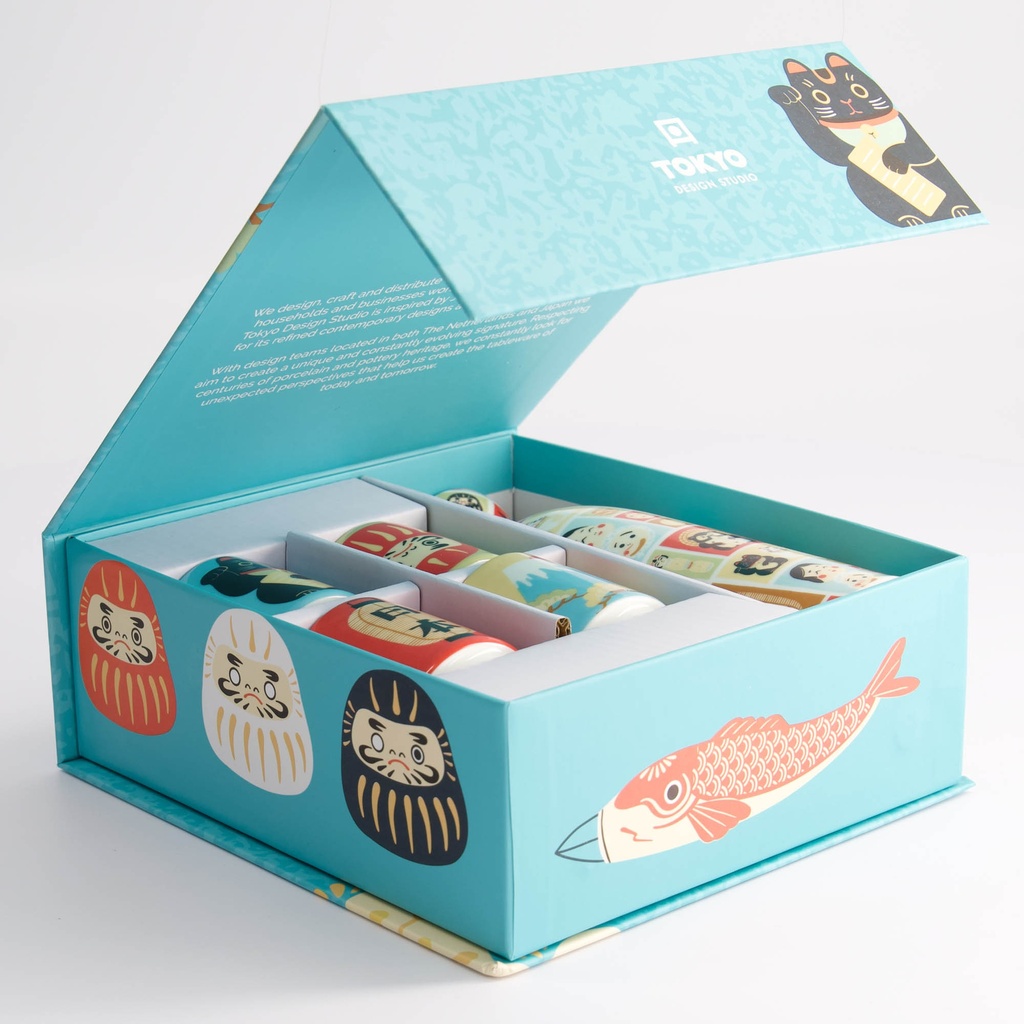 Sake sett, 4 kopper + karaffel "Kawaii Japan" - Tokyo design studio — bilde 4