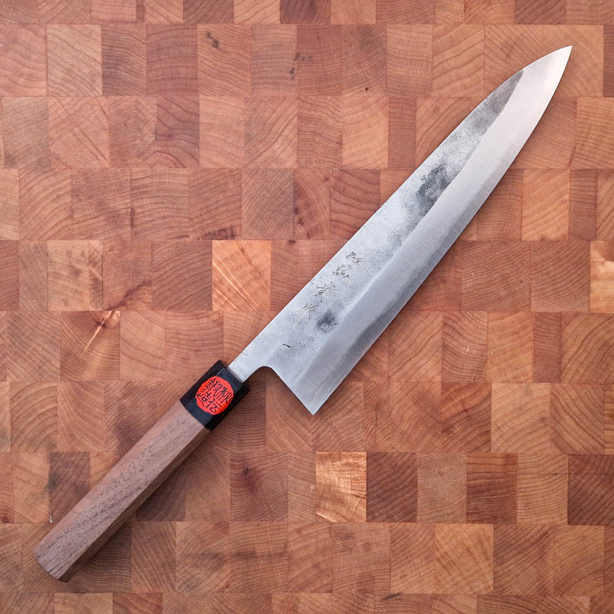 24cm Kokkekniv Nashiji VG10, valnøtt - TANAKA — bilde 1