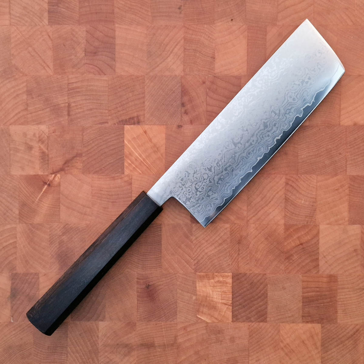 17cm Grønnsakskniv (Nakiri), Damask, VG10 - Hatsukokoro — bilde 1
