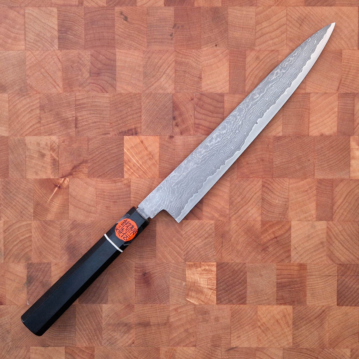 21cm Sujihiki, Damask VG10, micarta - TANAKA — bilde 1
