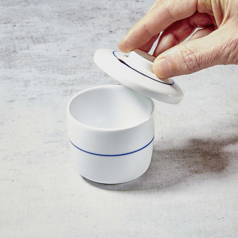 Skål "Chawan Mushi", hvit/blå — bilde 3