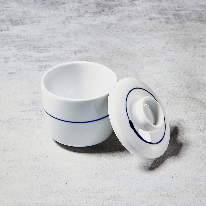 Skål "Chawan Mushi", hvit/blå — bilde 2