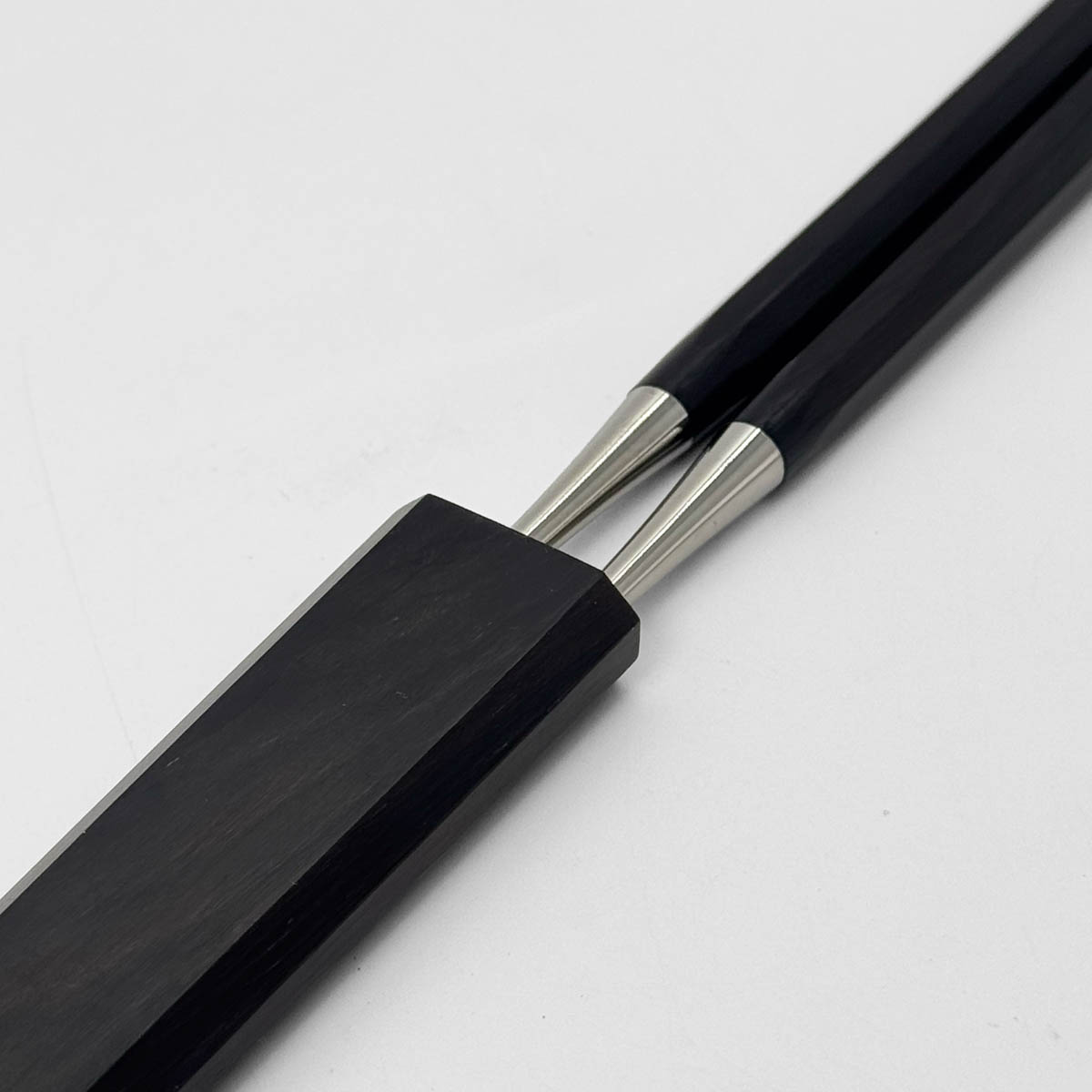 Moribashi, 18cm, pinner til plating med saya, ibenholt — bilde 2