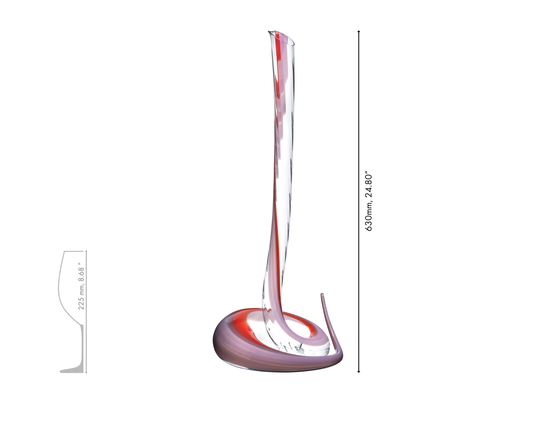 Dekanter Cobra rød/rosa, limited edition - RIEDEL — bilde 2