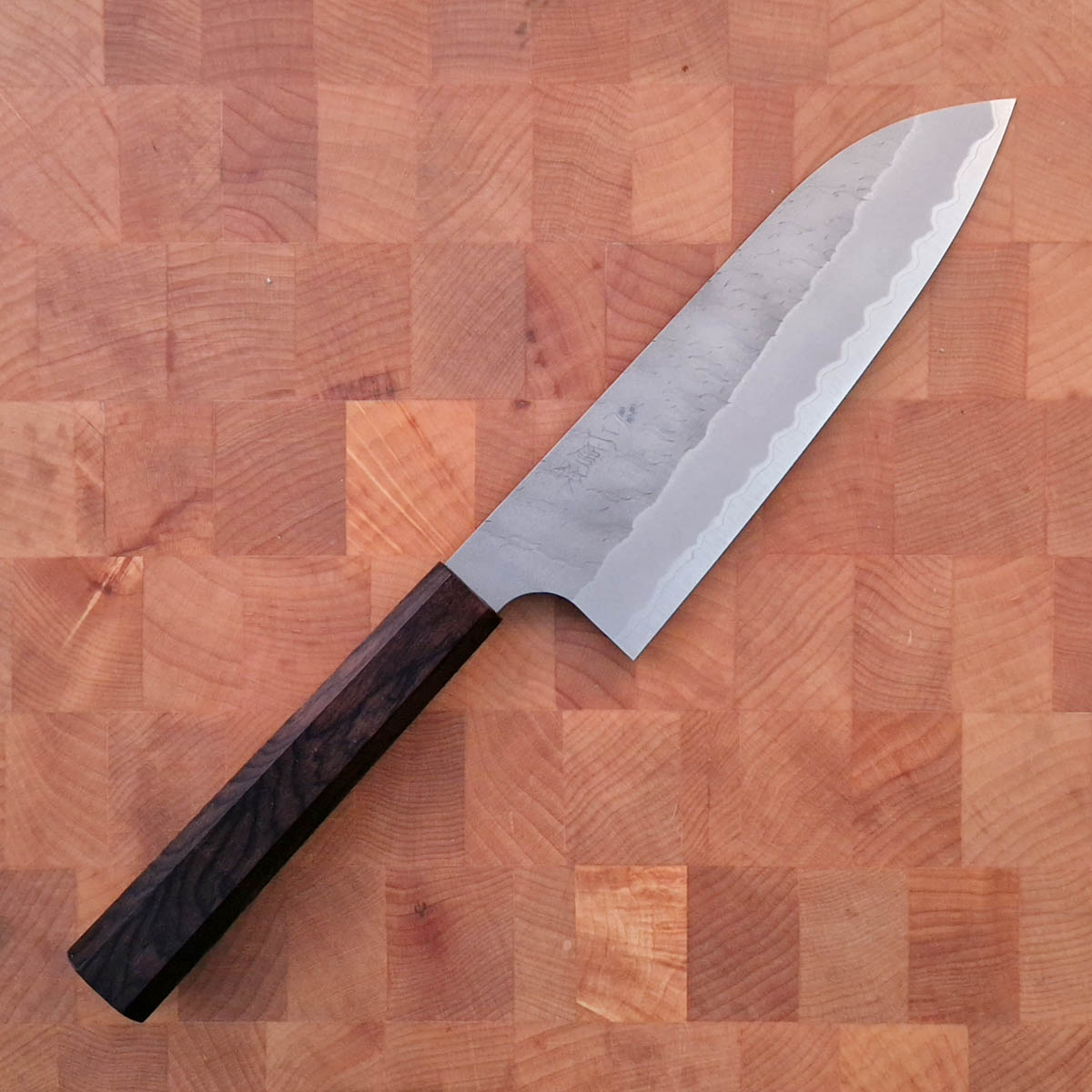 18cm Grønnsakskniv (Santoku), Super Aogami Tsuchime - NIGARA HAMONO