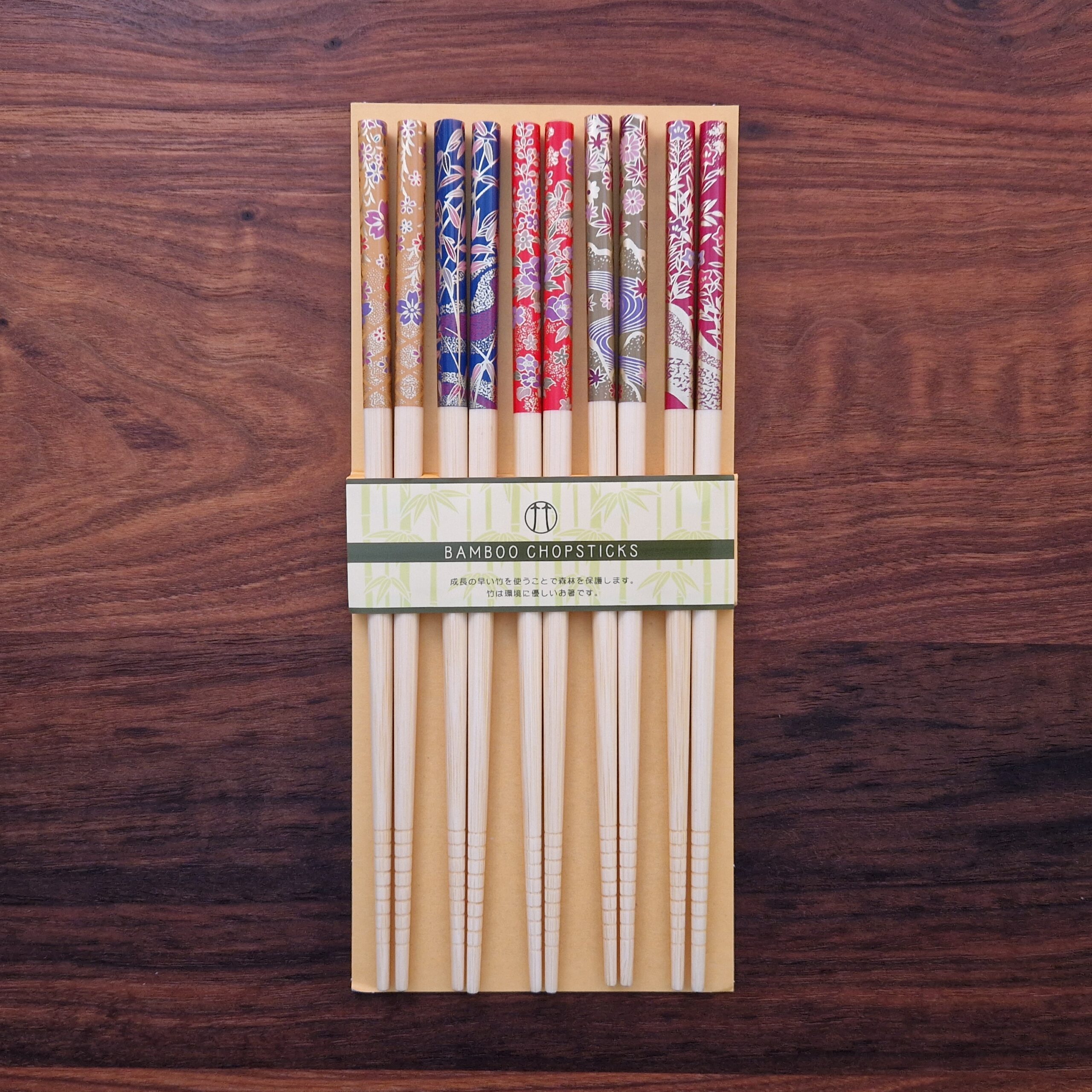 Spisepinner, japanske, Takeyuzen, 5 par - IRODORI — bilde 1