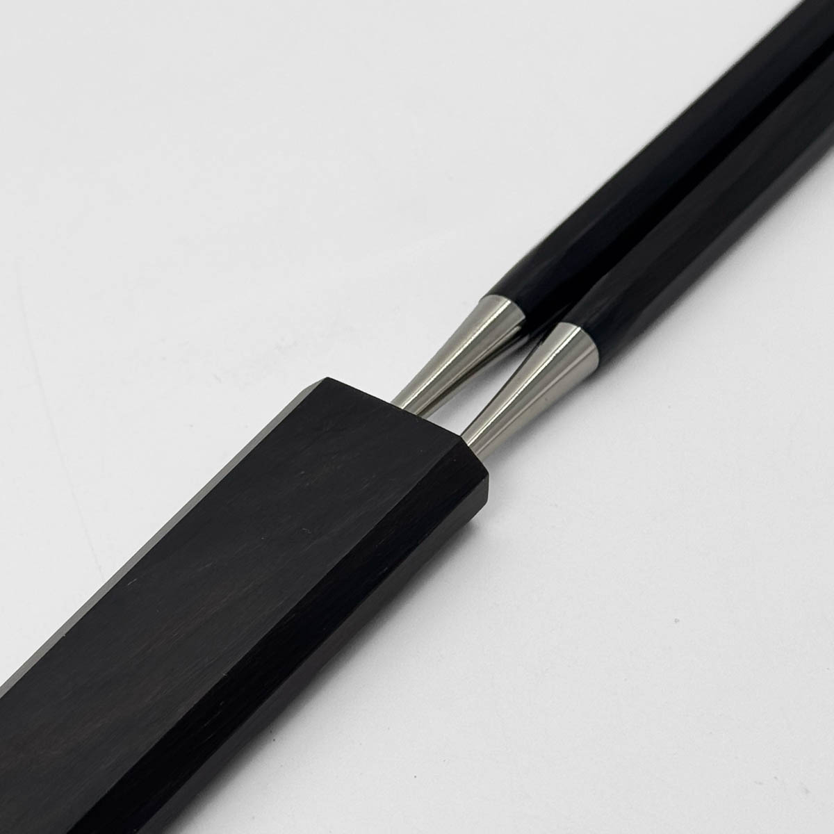 Moribashi, 15cm, pinner til plating med saya, ibenholt — bilde 2