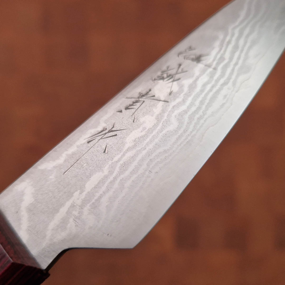 9cm Universalkniv, Rød Damask VG10 - TANAKA — bilde 2