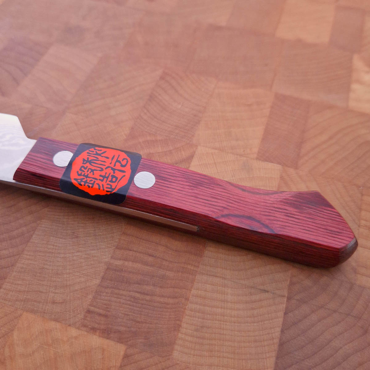 9cm Universalkniv, Rød Damask VG10 - TANAKA — bilde 3