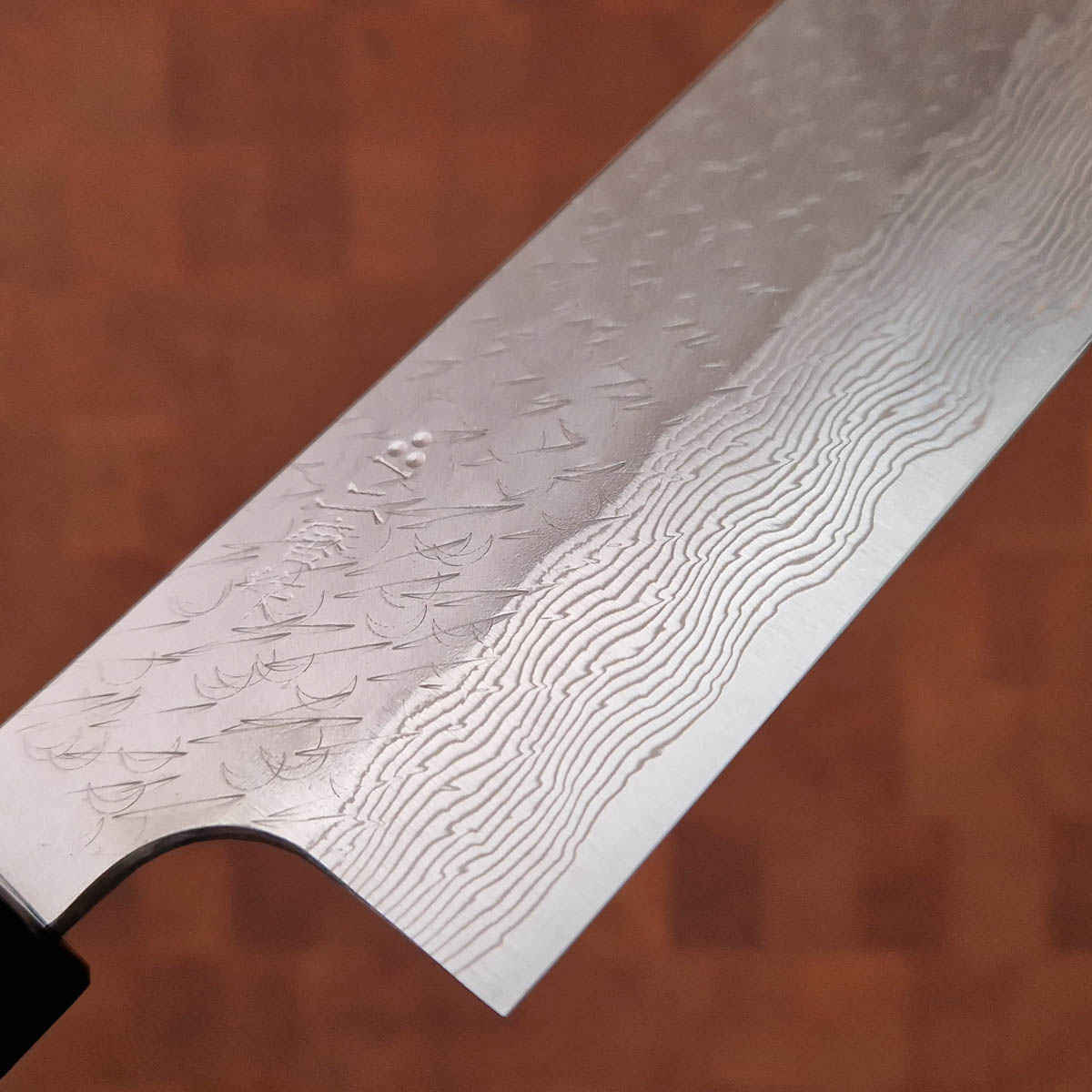 18cm Grønnsakskniv (nakiri), STRIX hamret damask - Nigara Hamono — bilde 2