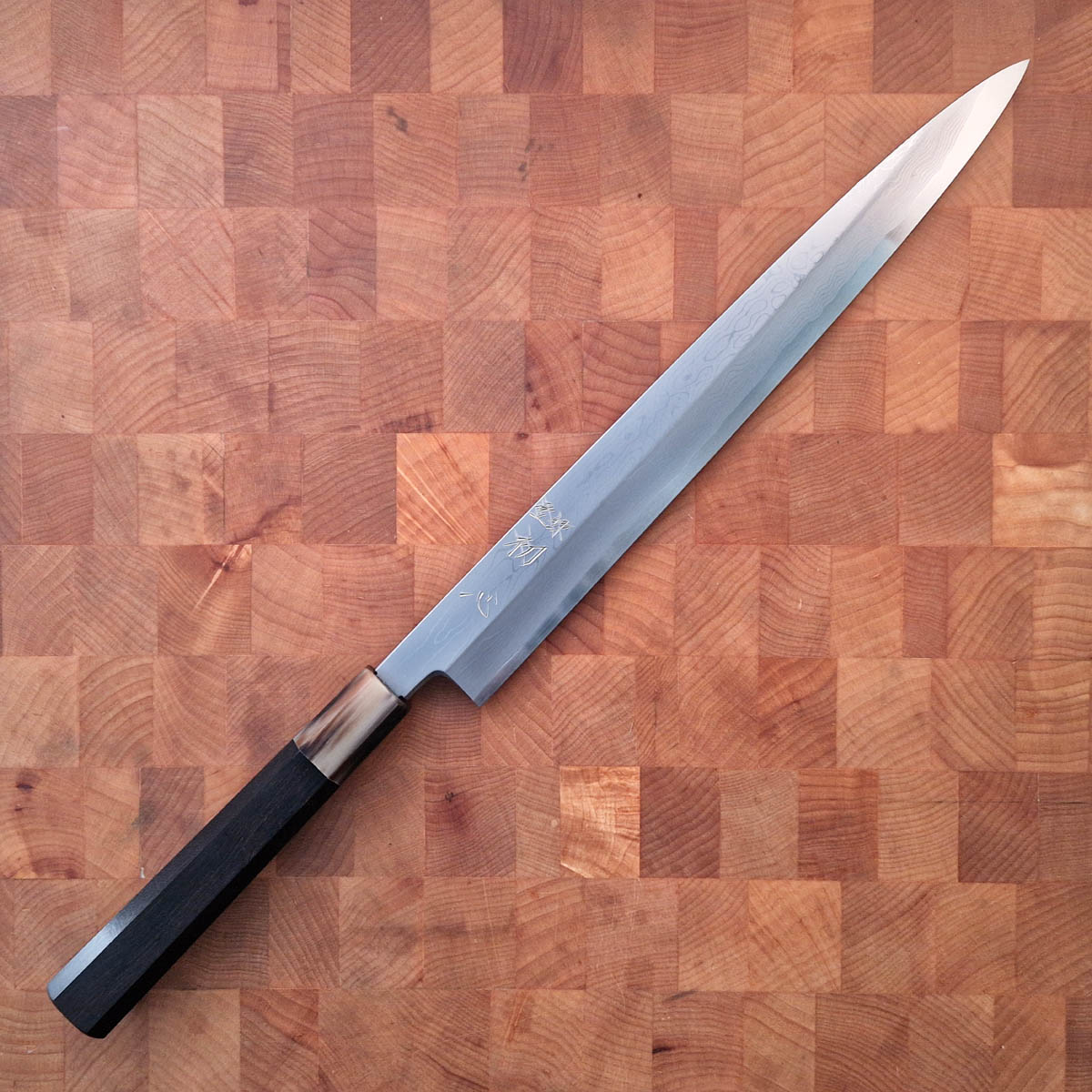 30cm Yanagiba, Damask, Aogami I - SATOSHI NAKAGAWA