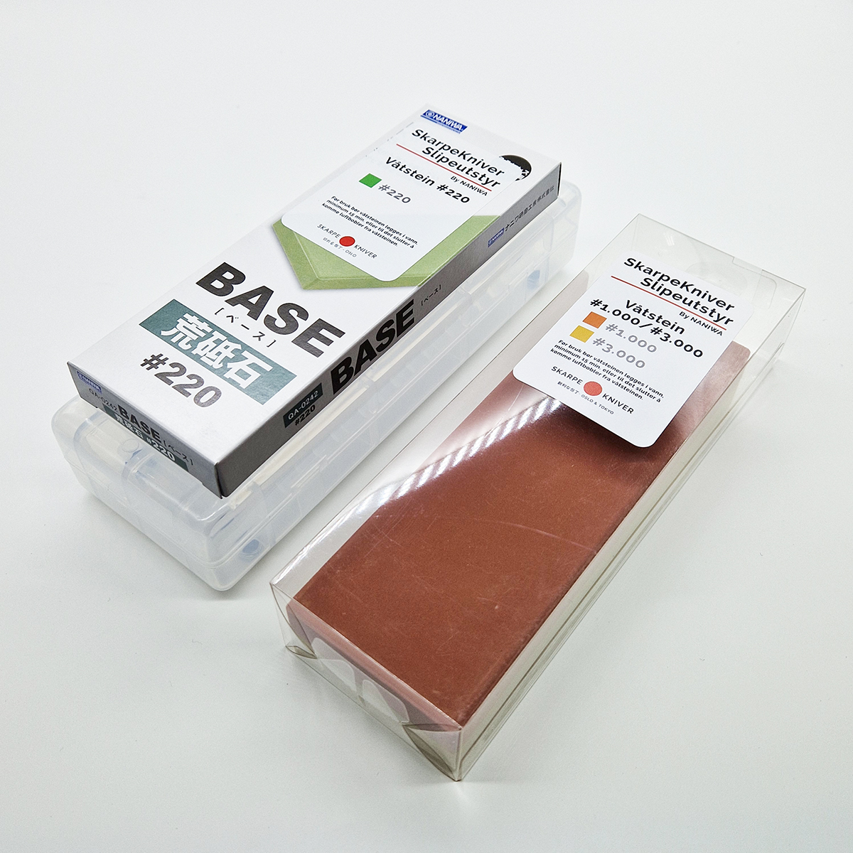 Slipesett - SkarpeKniver Bryner (#220/#1.000 og #3.000) inkl bryneholder by Naniwa — bilde 1