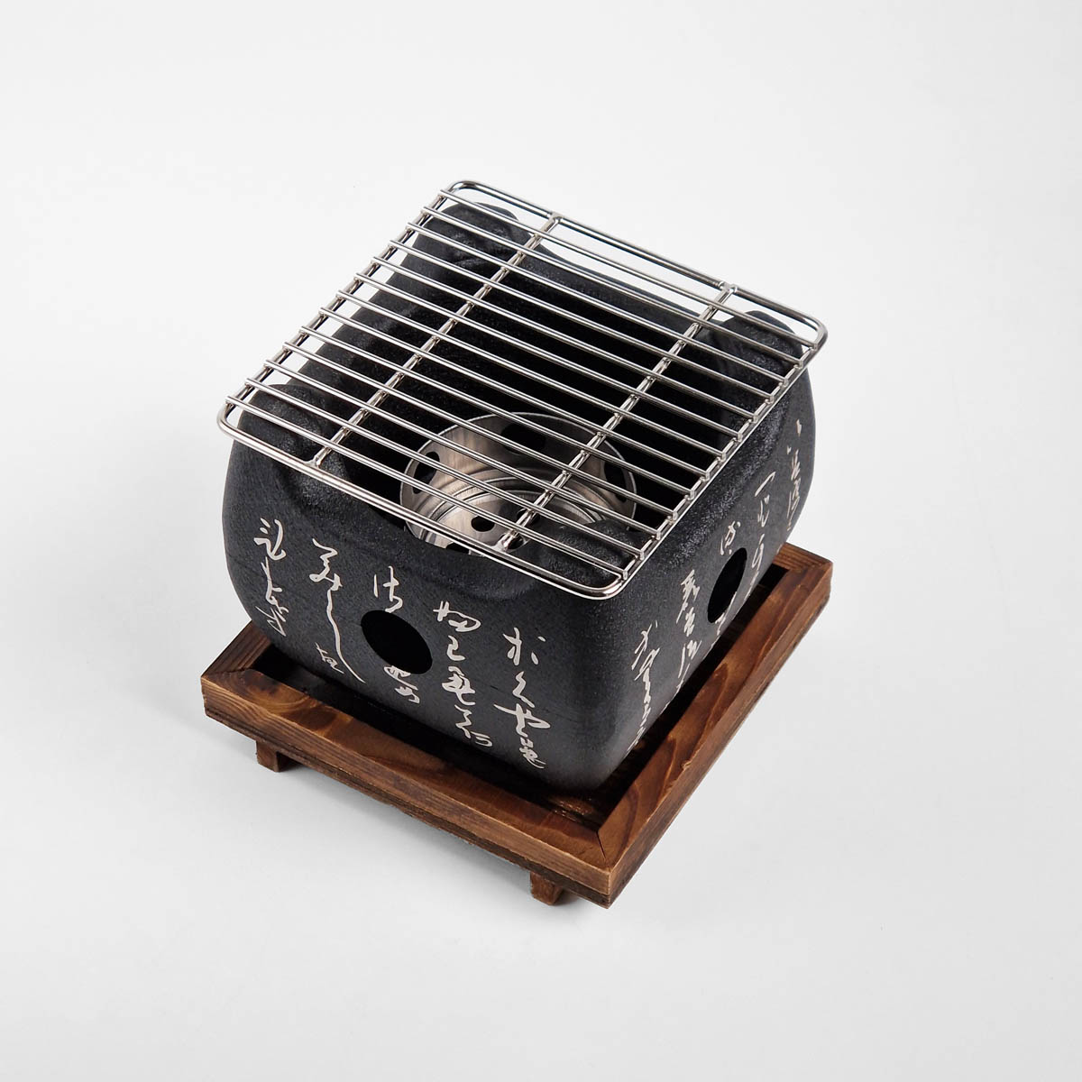 Japansk Bordgrill S (15x15x13.5cm) inkl trebase — bilde 3