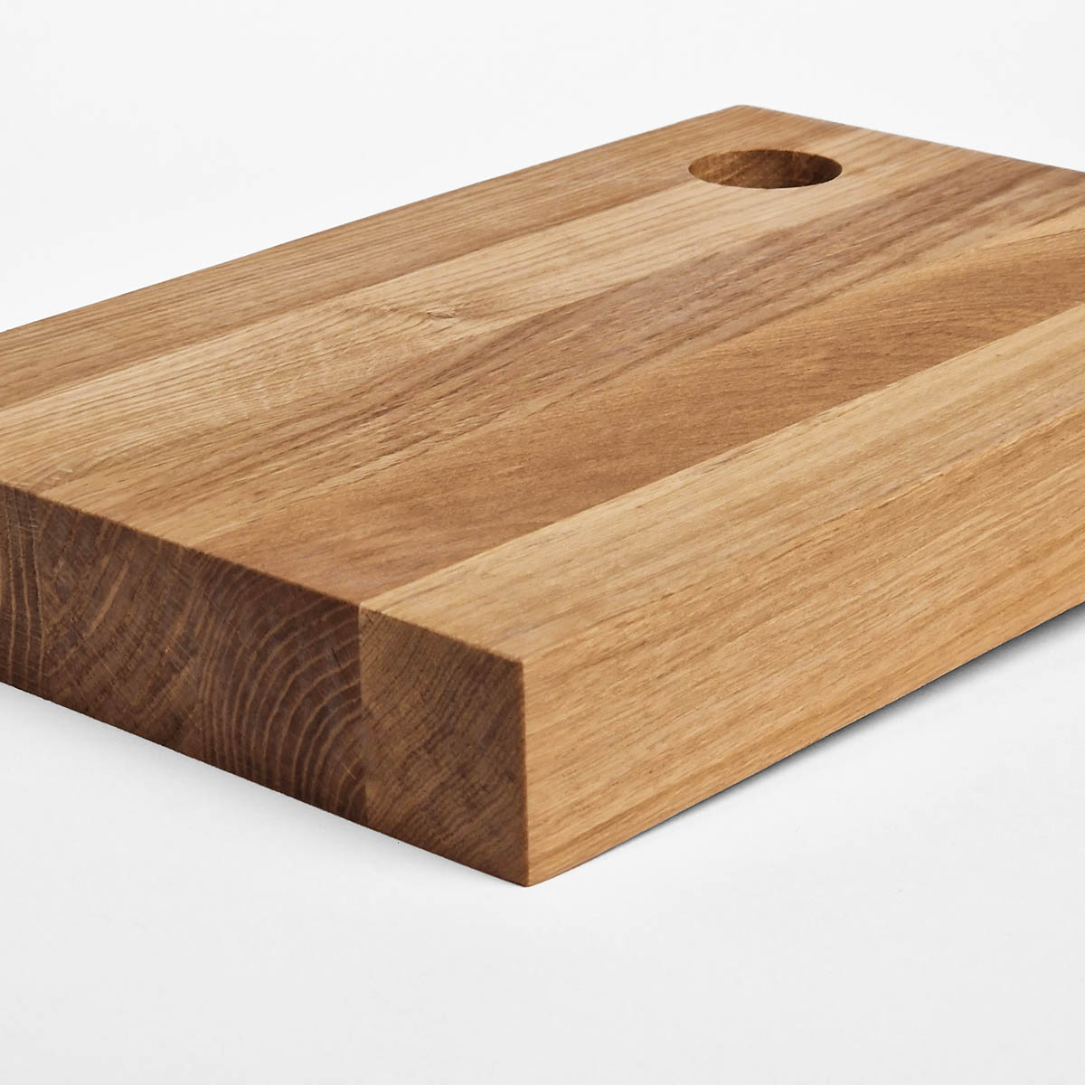 Skjærebrett (35 x 20 x 5cm) - tverrved, eik — bilde 2