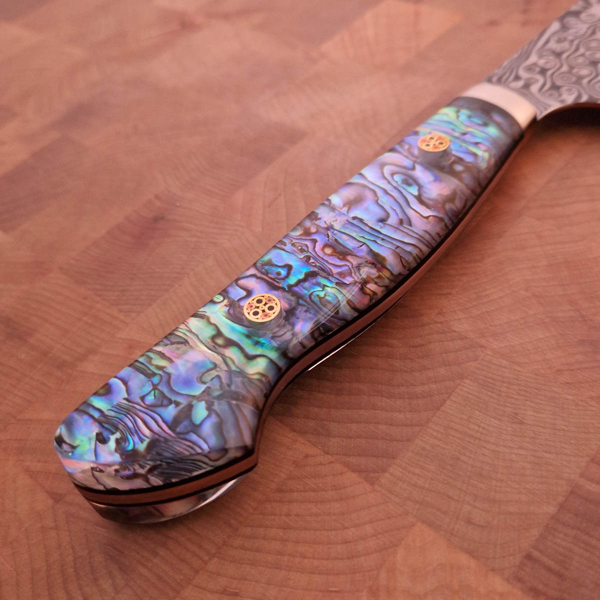 24cm Kiritsuke, SG2 Raindrop damask (Anmon) - NIGARA HAMONO — bilde 4