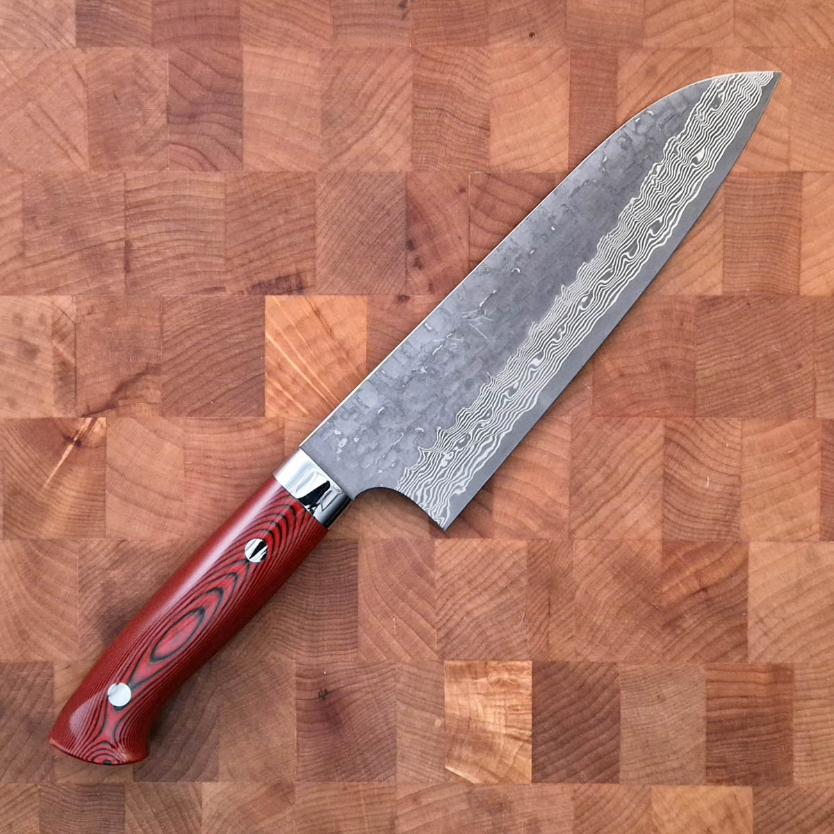 18cm Grønnsakskniv (Santoku), "X-Tsuchime" VG10, Micarta - SAJI — bilde 1