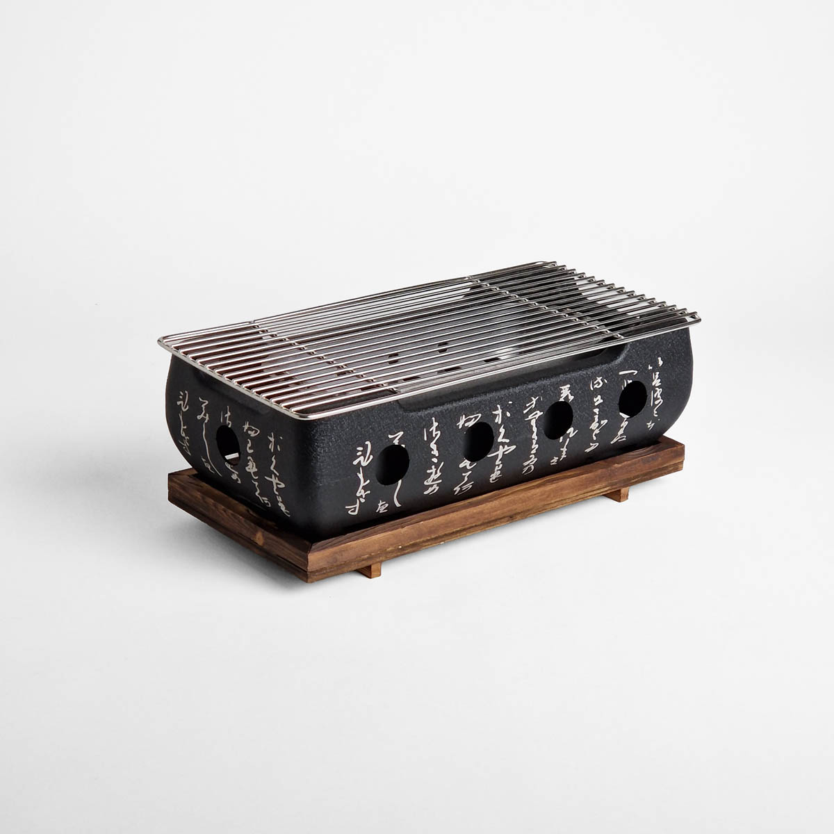 Japansk Bordgrill L (36x18x13cm) inkl trebase — bilde 1