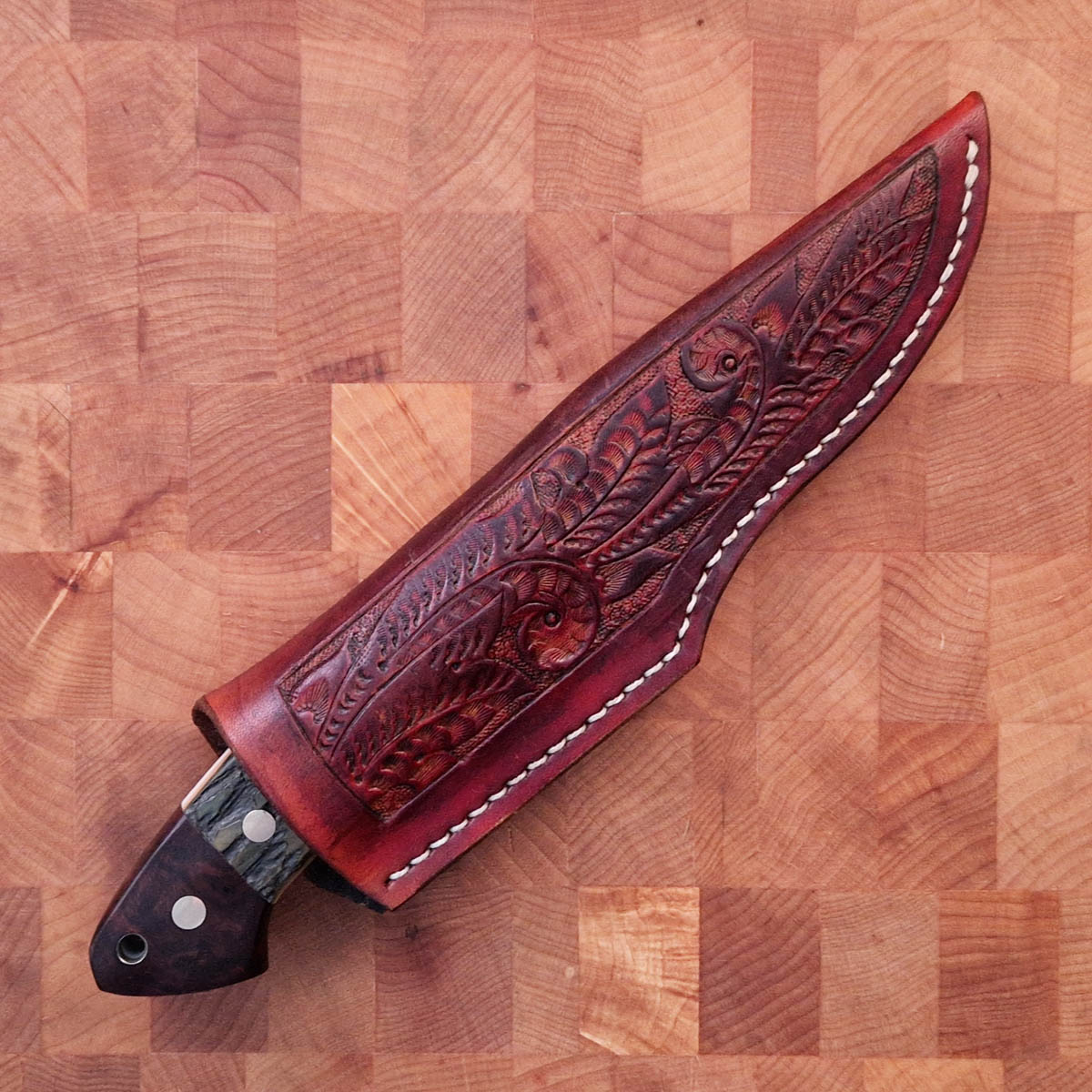 Jaktkniv, "Turquoise, Anthler &amp; Ironwood", SG2 - ITOU — bilde 2