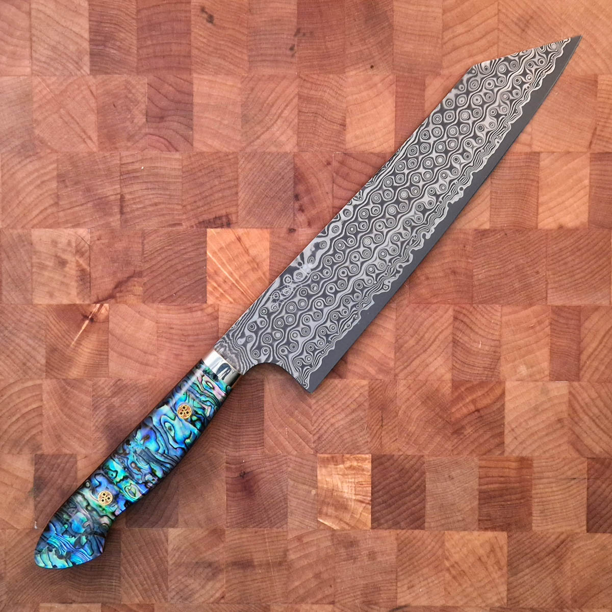24cm Kiritsuke, SG2 Raindrop damask (Anmon) - NIGARA HAMONO — bilde 1