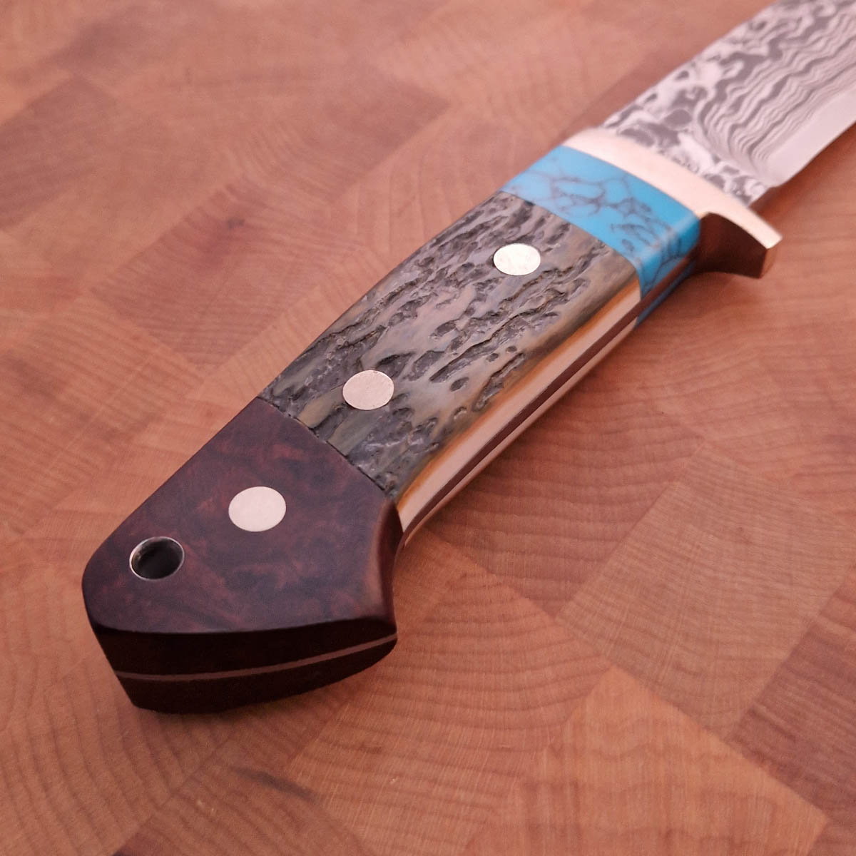 Jaktkniv, "Turquoise, Anthler &amp; Ironwood", SG2 - ITOU — bilde 7