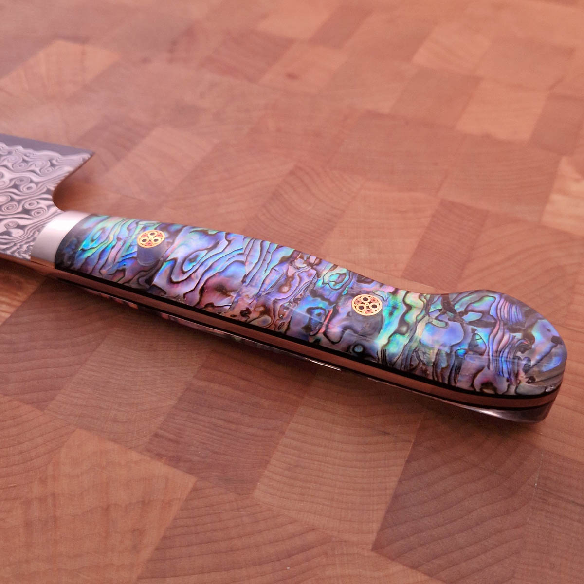 24cm Kiritsuke, SG2 Raindrop damask (Anmon) - NIGARA HAMONO — bilde 3