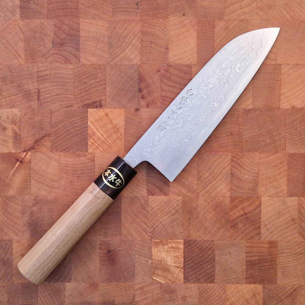 16.5cm Grønnsakskniv (santoku), damask — bilde 1