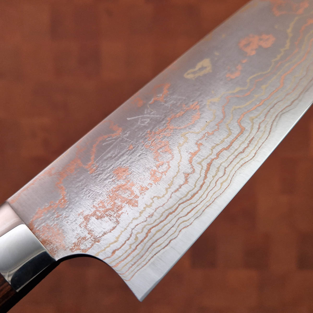 16,5cm Grønnsakskniv (Santoku) "Rainbow" damask, AOII - SAJI — bilde 2