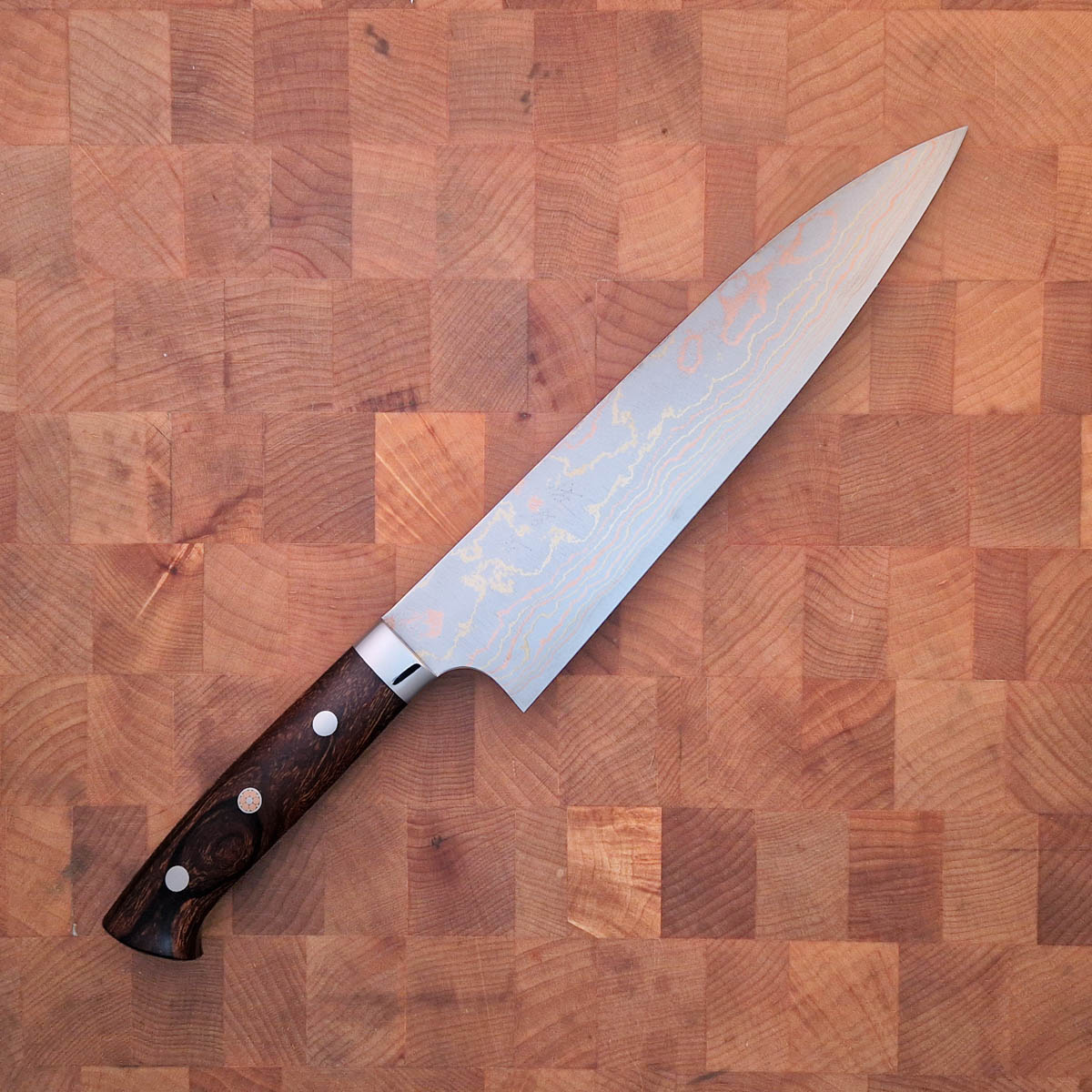 21cm Kokkekniv "Rainbow" damask, AOII - SAJI — bilde 1