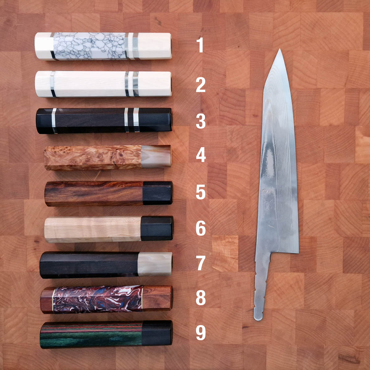21cm Kiritsuke, Damask G3 - Hatsukokoro — bilde 1